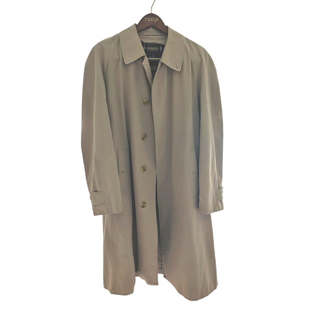 Vintage Burberrys Camden Car Coat XL 46R 48R Nova Check Liner READ‎ England